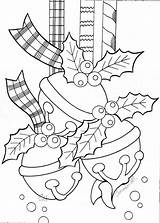 Coloring Christmas Pages Stocking Adult Printable Sheets Ornaments Pattern Adults Books Kids Bells Redwork Patterns Colors Colouring Embroidery Jingle Bell sketch template