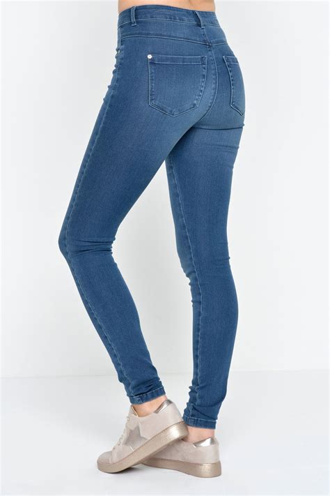 only royal short length high waisted skinny jeans in