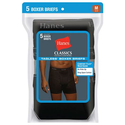 Hanes Men S Classics Tagless Boxer Briefs 5 Pack Bob’s Stores
