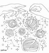 Coloring Pages Space Planet Adult Color Cute Sheets Adults sketch template