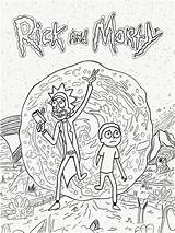 Rick Morty Coloring Pages Adult Printable Drawing Kids Book Ricky Choose Board Print Characters Template sketch template