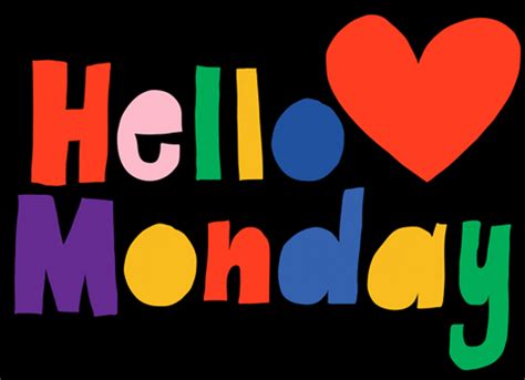 monday good morning colorful text pounding heart gif gifdbcom