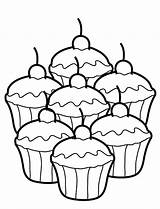 Coloring Pages Cupcake Baking Kitty Hello Clipart Cupcakes Easy Printable Bakery Getcolorings Getdrawings Color Library Comments Print sketch template