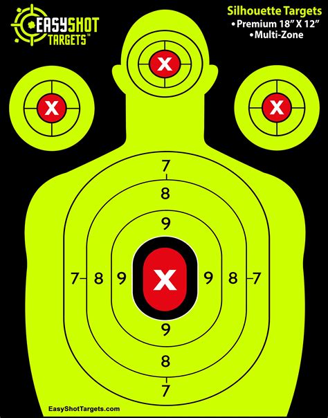 easyshot silhouette shooting targets maximum visibility