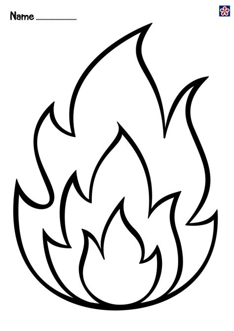 printable flame template