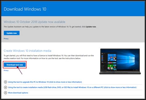 create a bootable windows 10 device using the media creation tool mct