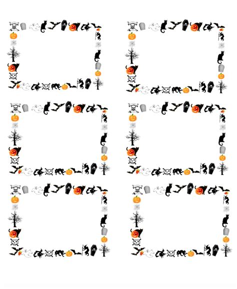 printable halloween numbered labels  blanks