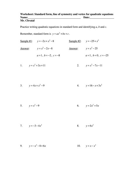 advanced math vertex form  standard form answers fill  sign