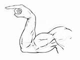 Muscular Pose Refining sketch template