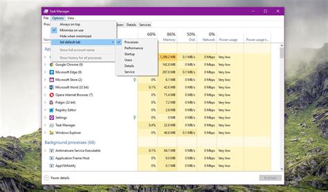 How To Restore The Default Task Manager Settings In Windows 10