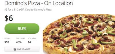 dominos pizza giftcard     groupon
