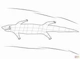 Crocodile Aboriginal Coloring Pages Drawing sketch template