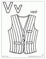Coloring Vest Library Pages Letter sketch template