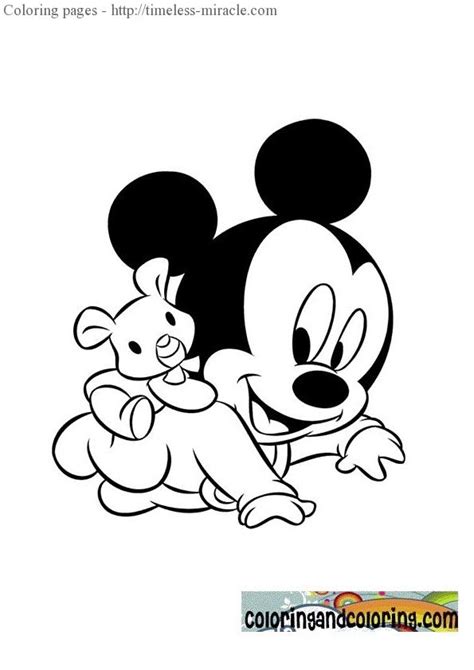 baby mickey mouse coloring pages timeless miraclecom