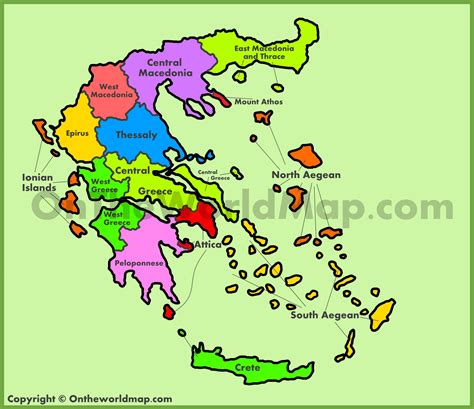 administrative map  greece