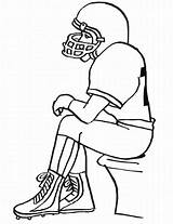 Coloring Football Pages Saints Printable Kids Popular sketch template
