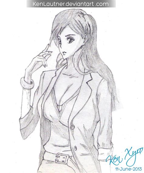 anime girl pencil drawing  kenlautner  deviantart