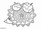 Coloring Hedgehog Autumn Hedgehogs Kids Pages Printable Activity Fall sketch template