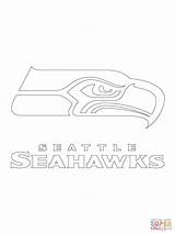 Seahawks Logo Seattle Coloring Pages Supercoloring Stencil sketch template
