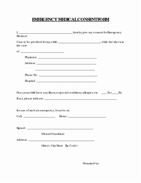 medical consent form template consent forms medical consent form