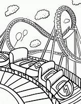 Roller Coaster Kermis Feria Rusa Montaña Kleurplaten Coasters Achterbahn Activities Montañas Ausmalen Rusas Amusement Topkleurplaat Diversiones Ideen Printen Atracciones sketch template