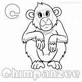 Coloring Pages Chimp Chimpanzee Getdrawings Getcolorings sketch template