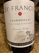 Image result for Saint Francis Chardonnay Wild Oak. Size: 136 x 185. Source: www.cellartracker.com