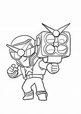 Brawl Brock Colorir Ranger Supercell sketch template