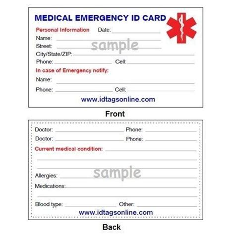 printable emergency medical card contosdanoiva