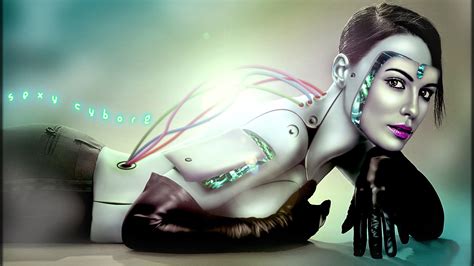 Free Download Sexy Cyborg Robot 3d Mask Fantasy Digital Art Desktop