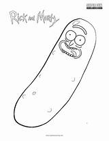 Pickle Morty Kidsworksheetfun sketch template