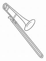 Trombone Kleurplaat Musikinstrumente Kleurplaten Instrument Muziekinstrumenten Muziek Stemmen sketch template