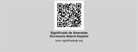 itinerante diccionario abierto de espanol