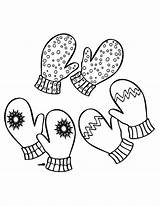 Mittens Coloring Mitten Pages Drawing Pair Three Winter Printable Color Sheet Getcolorings Getdrawings sketch template
