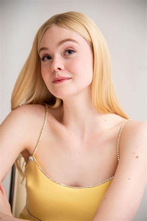 elle fanning at the great press conference in beverly