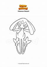 Pokemon Mesprit Supercolored Calyrex sketch template