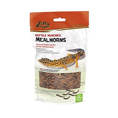 zilla reptile food munchies mealworm  ounce atcivni