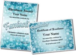 christmas certificate templates