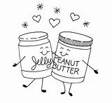 Peanut Butter Jelly Coloring Pages Jars Clipart Clipartbest sketch template