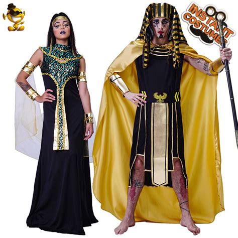 Egyptian Costume Cosplay Adult Pharaoh Costumes Men Adult Women