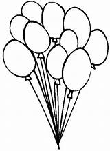Balloons Balloon Coloring Pages Drawing Birthday Clipart Print Outline Colouring Line Bunch Cliparts Clip Fancy Sheets Air Hot Draw Getdrawings sketch template
