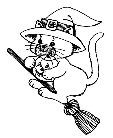 halloween black cat coloring pages