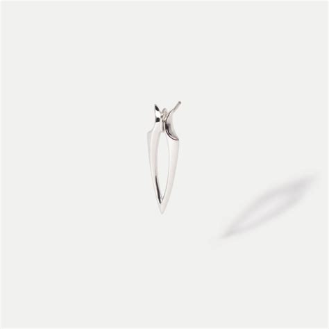 stretched spur white gold earrings hannah martin
