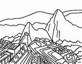 Machu Picchu Coloring Colorear Coloringcrew sketch template