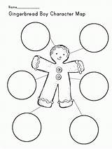 Coloring Gingerbread Man Story Pages Comments Library sketch template