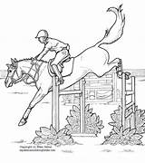 Dressage Colouring Eventing sketch template