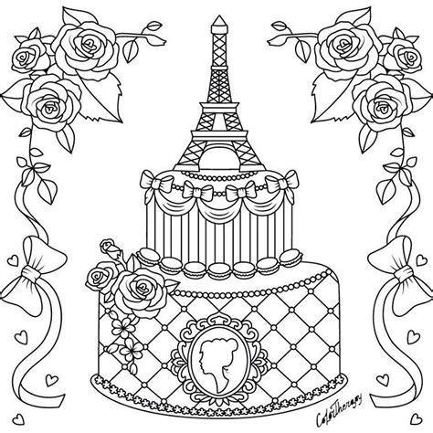 pin  cupcakes cakes coloring pages  adults