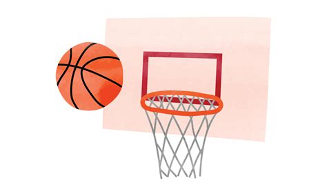 basketball hoop clipart basketball goal watercolor style vector illustration isolated  white