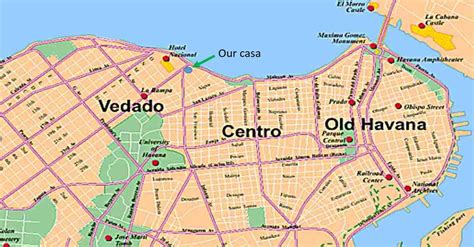 Vedado Habana Cuba Mapa Plano De Vedado Habana Cuba Cuba