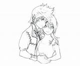 Coloring Anime Pages Couple Cute Kissing Print Getcolorings Color Getdrawings Colorings sketch template